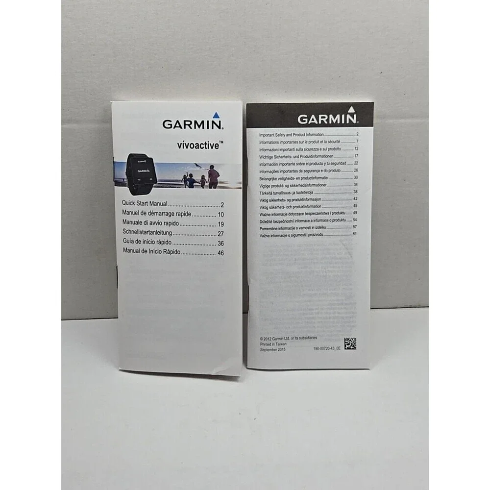 Garmin Vivoactive GPS Smartwatch Fitness Activity Tracker Bluetooth Touch White